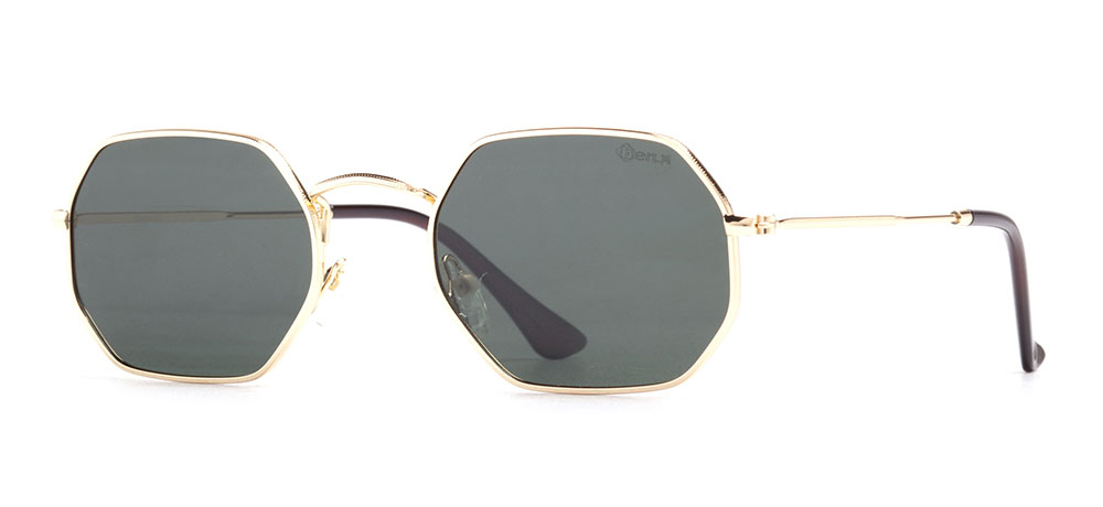 BENX SUNGLASSES BXGÜNŞ ITH 8011.52-C.03 Güneş Genç Erkek,Kadın,Unisex Geometrik Çerçeveli Metal Polarize