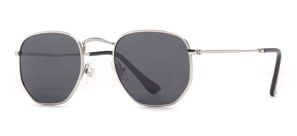 BENX SUNGLASSES Güneş Genç Erkek,Kadın,Unisex Köşeli Çerçeveli Metal Polarize BXGÜNŞ 8005.48-C.01 FN