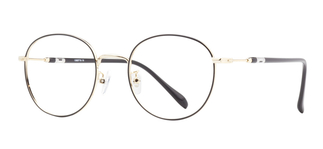 CARETTA CRTTA MTL 7539-C.02 Optik Genç Erkek,Kadın,Unisex Oval Çerçeveli Metal - Thumbnail